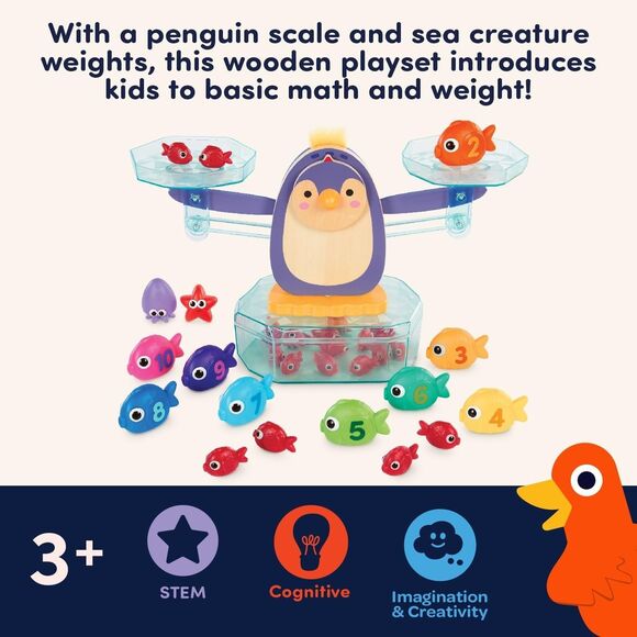 Battat Education–Penguin Math Balance Scale stem skil Educational toddler game - Picture 3 of 7